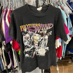 RARE Vintage Brothers In The Wind Alter Ego Motorcycle T-Shirt L Thunder AOP